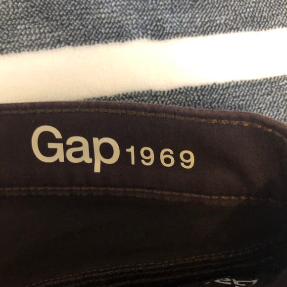 Gap 1969 Women's size 26 long True Skinny High Rise Brown Pants Preloved - Picture 8 of 11